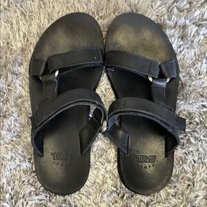 Teva Black Leather Sandals